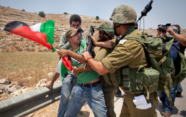 Israeli military and a Palestinian civilian